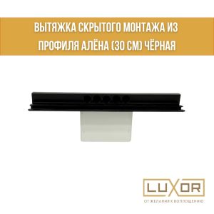 Вытяжка скрытого монтажа Алтеза Дельта 30см черная