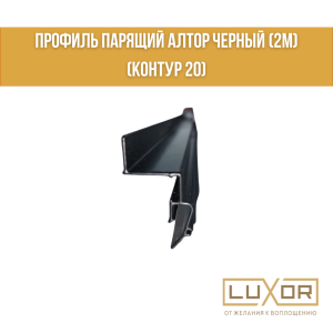Профиль парящий Черный (КОНТУР 20) Алтор (2м)